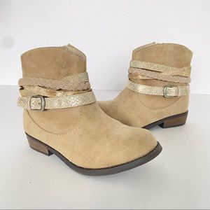 Toddler girls strappy western boot Olive & Edie 9